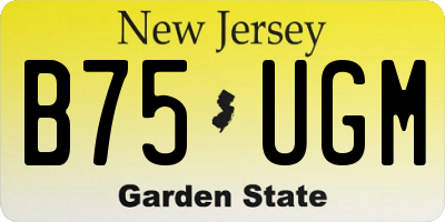NJ license plate B75UGM