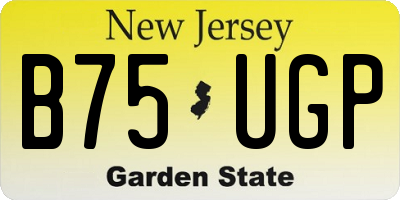 NJ license plate B75UGP