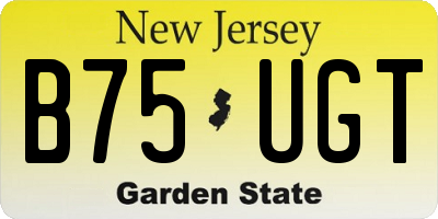 NJ license plate B75UGT