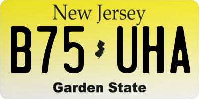 NJ license plate B75UHA