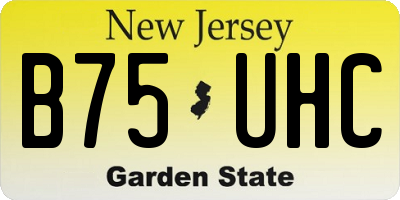 NJ license plate B75UHC
