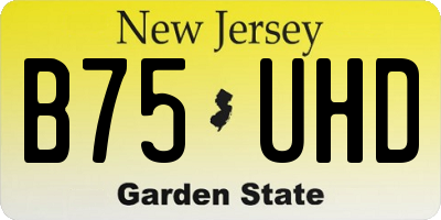 NJ license plate B75UHD