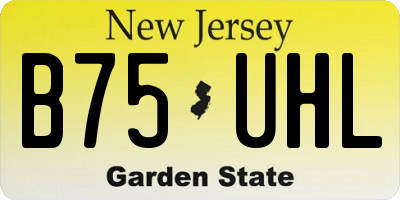 NJ license plate B75UHL