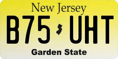 NJ license plate B75UHT
