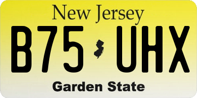 NJ license plate B75UHX