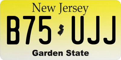 NJ license plate B75UJJ