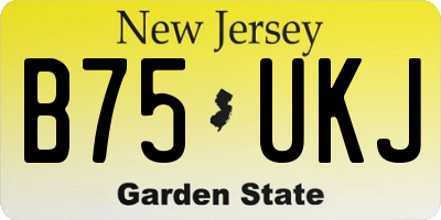 NJ license plate B75UKJ