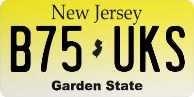 NJ license plate B75UKS