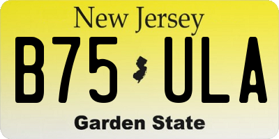 NJ license plate B75ULA