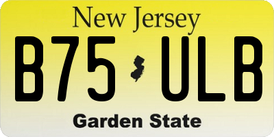NJ license plate B75ULB
