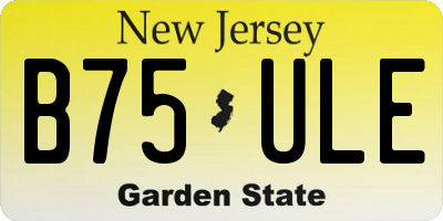 NJ license plate B75ULE
