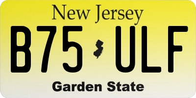 NJ license plate B75ULF