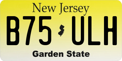 NJ license plate B75ULH