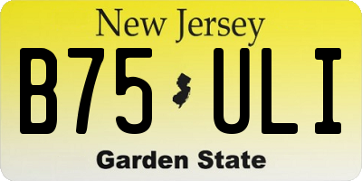 NJ license plate B75ULI