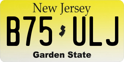 NJ license plate B75ULJ