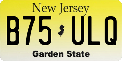 NJ license plate B75ULQ