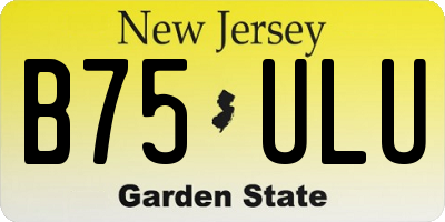 NJ license plate B75ULU