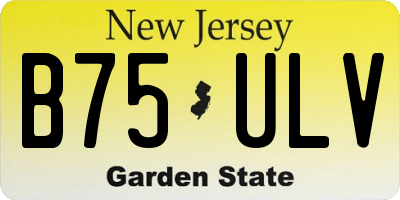 NJ license plate B75ULV