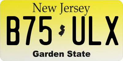 NJ license plate B75ULX
