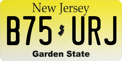 NJ license plate B75URJ