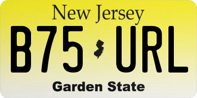 NJ license plate B75URL