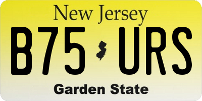 NJ license plate B75URS