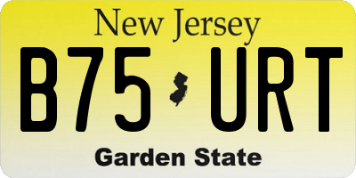 NJ license plate B75URT