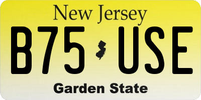NJ license plate B75USE