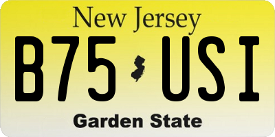 NJ license plate B75USI