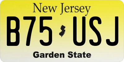 NJ license plate B75USJ