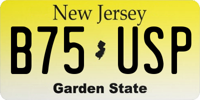 NJ license plate B75USP
