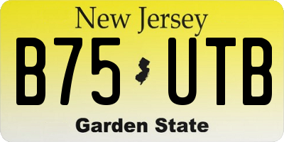 NJ license plate B75UTB