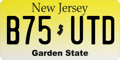 NJ license plate B75UTD