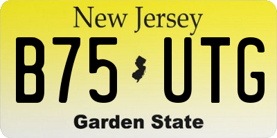 NJ license plate B75UTG