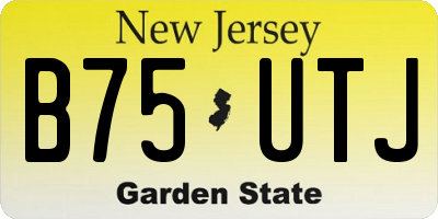 NJ license plate B75UTJ