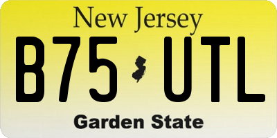 NJ license plate B75UTL