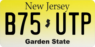NJ license plate B75UTP