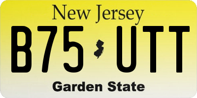 NJ license plate B75UTT