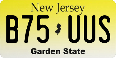 NJ license plate B75UUS