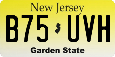 NJ license plate B75UVH