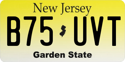 NJ license plate B75UVT