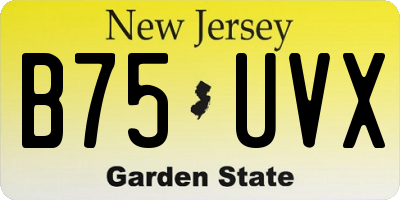 NJ license plate B75UVX
