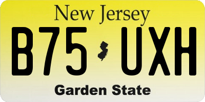 NJ license plate B75UXH