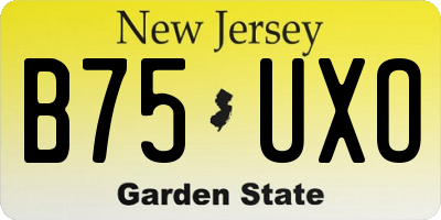 NJ license plate B75UXO