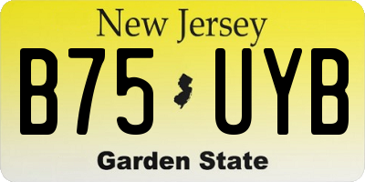 NJ license plate B75UYB