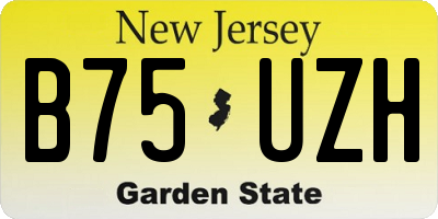 NJ license plate B75UZH
