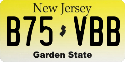 NJ license plate B75VBB