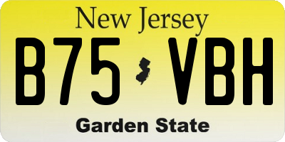 NJ license plate B75VBH