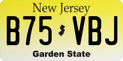 NJ license plate B75VBJ