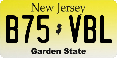 NJ license plate B75VBL